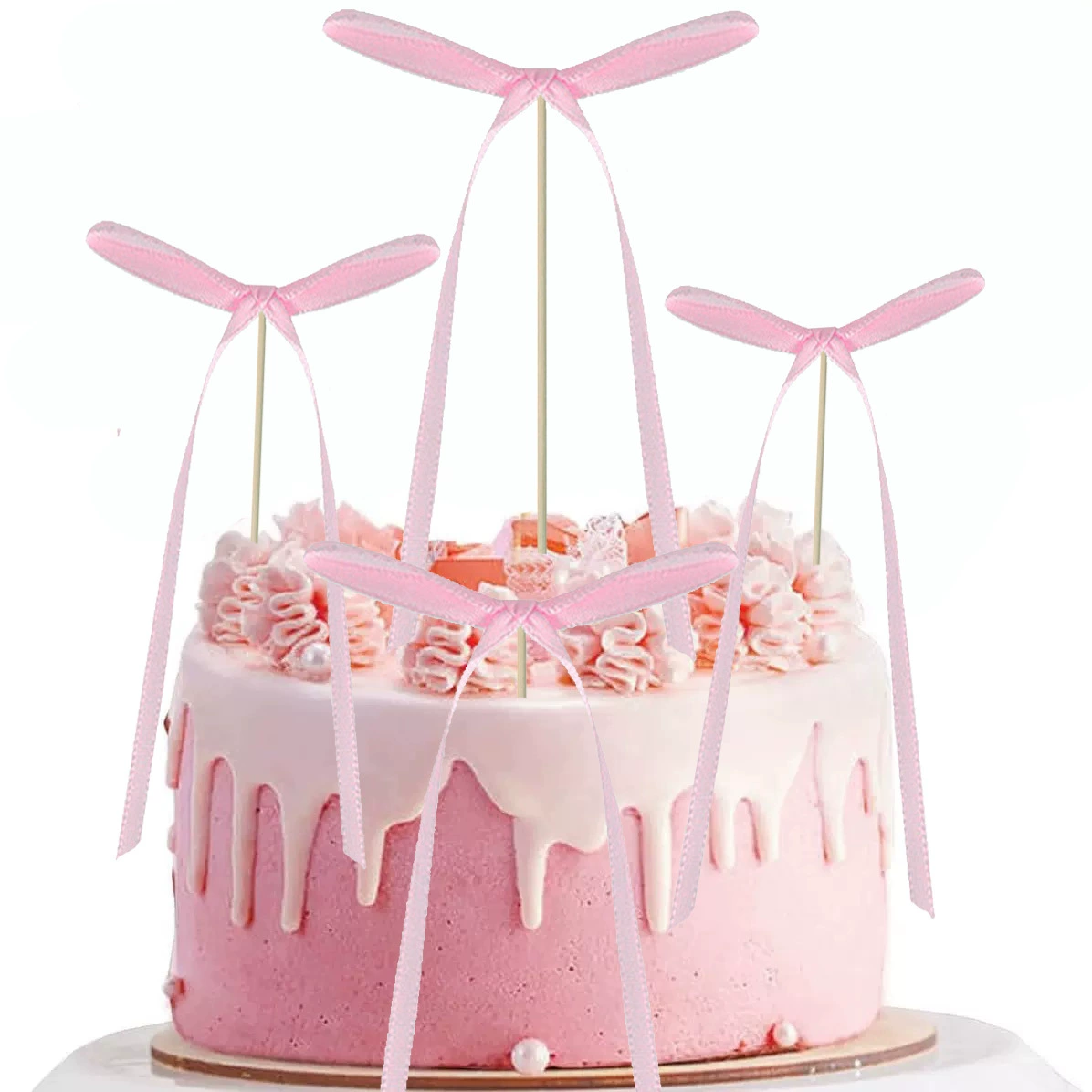 Оптовая длинная лента для украшения торта, декор для выпечки, украшение для десертов, лента для вечеринок