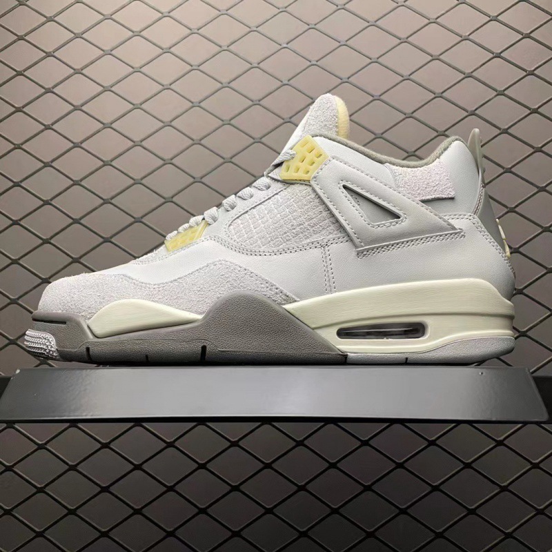 莆田靴工場卸売り純原高品質AJ4大パリ白セメント男女レジャースポーツシューズバスケットボール靴|undefined