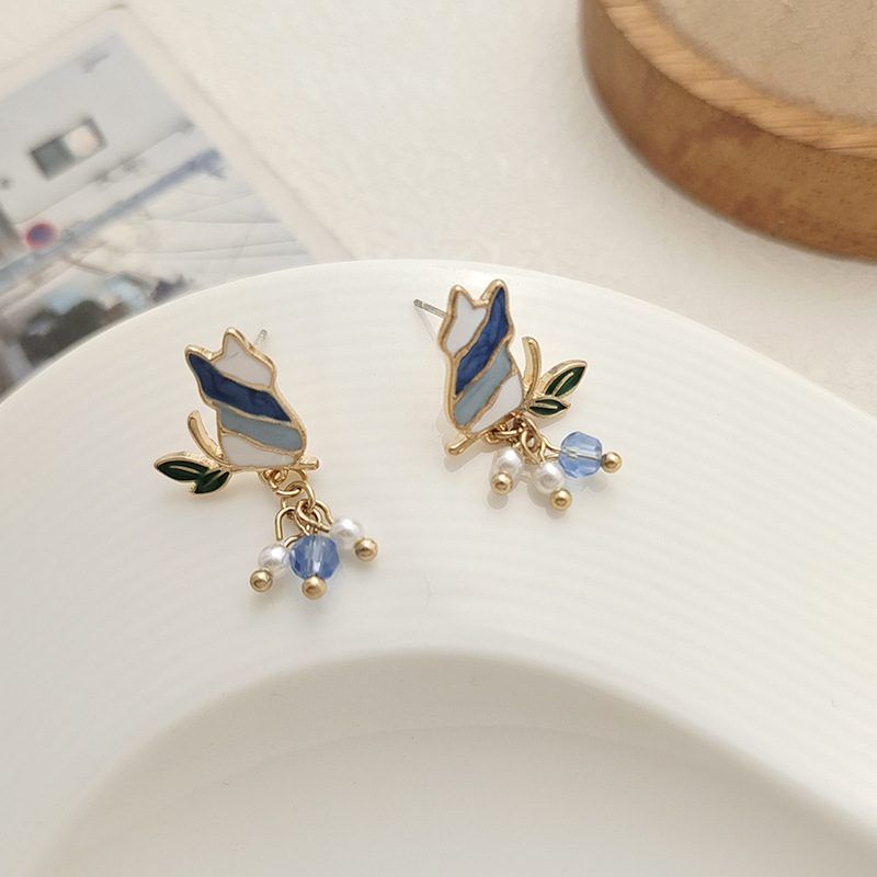 Fashion Cat Alloy Plating Womenu0027S Drop Earrings 1 Pair