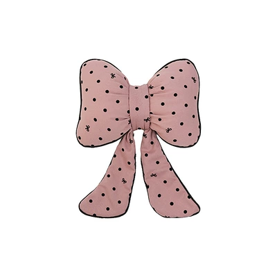 Car Headrest and Waist Support, Cute Seat Waist Cushion, Creative Car Cushion, Girls Car Decoration Supplies Wholesale (Waist support) - polka-dot-bow-ribbon-headrest-pink