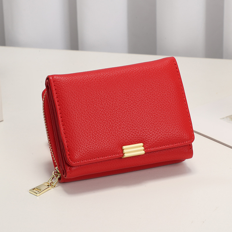 Bolso de mano de mujer nuevo estilo multi-tarjeta en nicho de viento monedero de mujer de color sólido mayorista monedero de mujer sensación alta