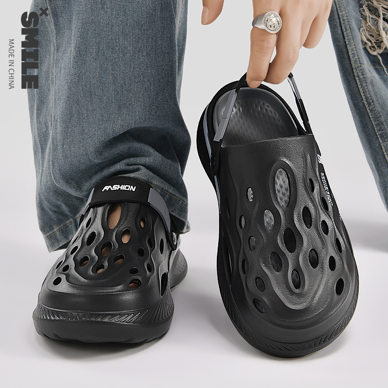 New summer men's non-slip breathable quick-dry clogs for outdoor daily work, lazy couple sandals, beach shoes New summer men's non-slip breathable quick-dry clogs for outdoor daily work, lazy couple sandals, beach shoes