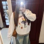 薄款秋冬季圆领印花卫衣