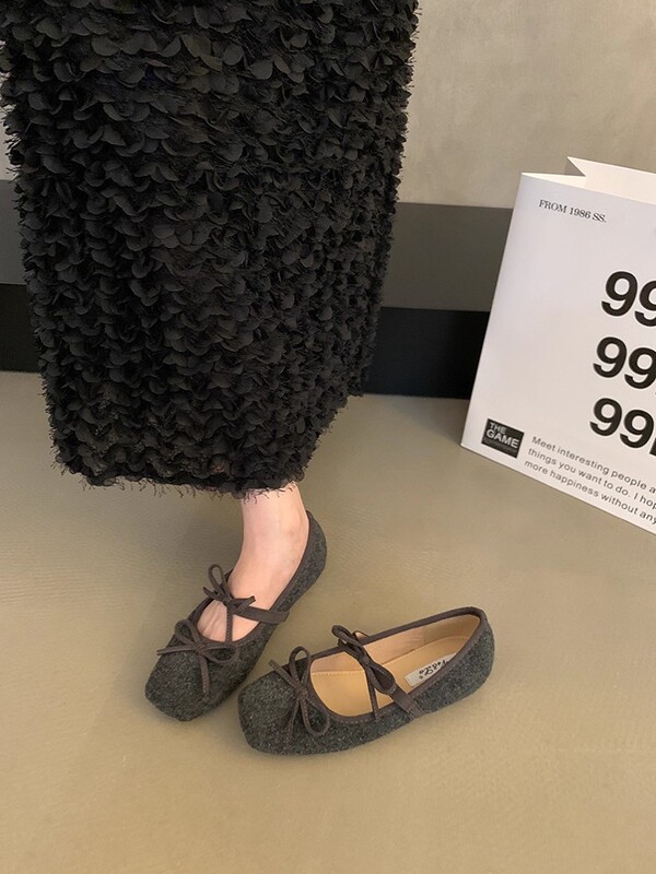 2025秋季法式复古蝴蝶结玛丽珍鞋女百搭内增高圆头配裙子时尚单鞋|undefined