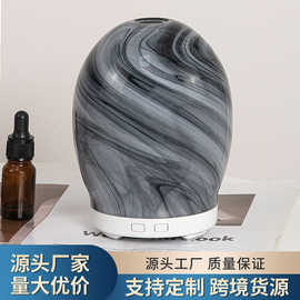 创意插画玻璃纹理香薰灯艺术水墨加湿器家用酒店香氛机精油雾化