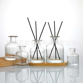 大肚无火香薰瓶卡口透明玻璃瓶干花植物香氛精油挥发棒扩香瓶空瓶