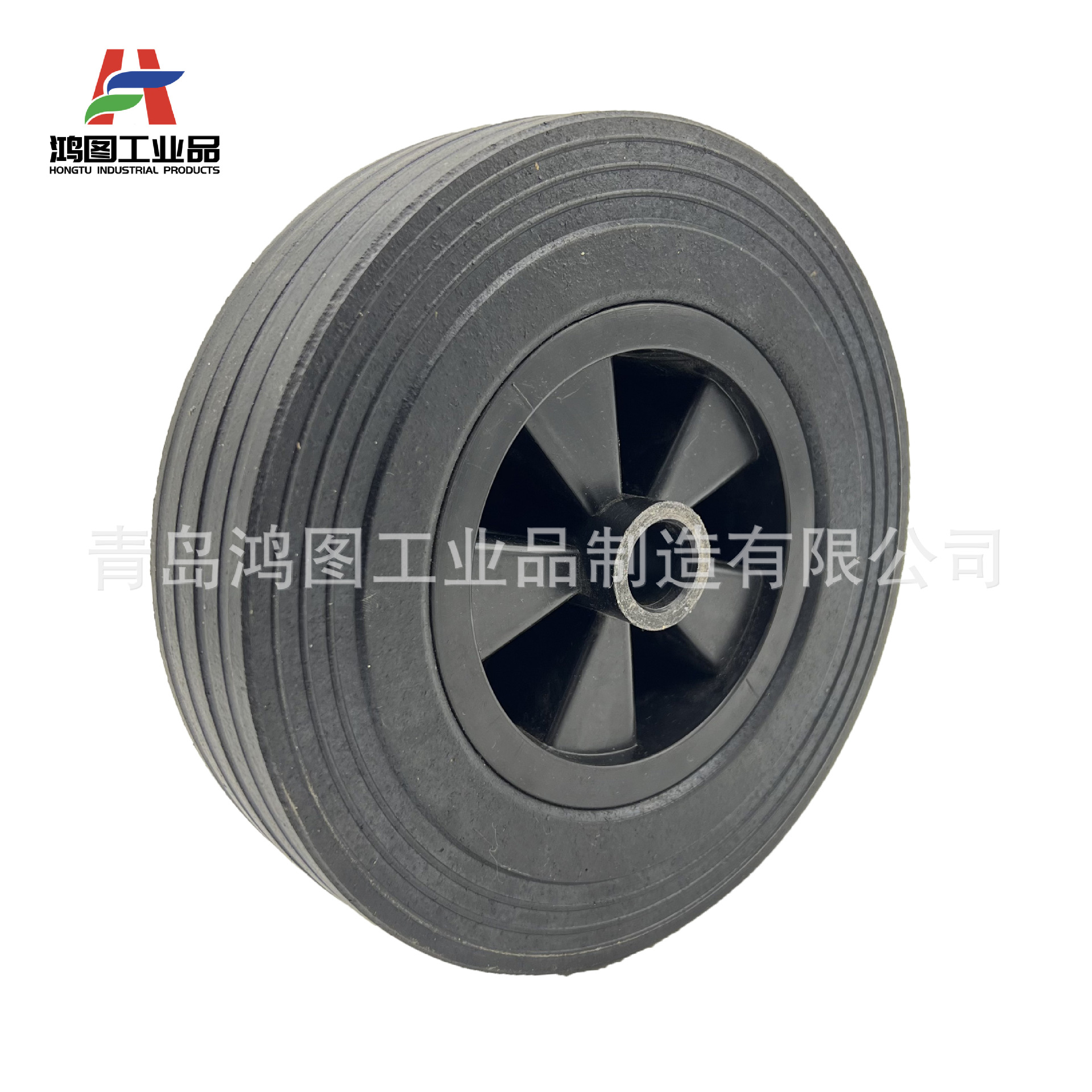 8寸胶粉轮200x50橡胶实心轮胎千斤顶导向轮推车实心轮Jackey weel