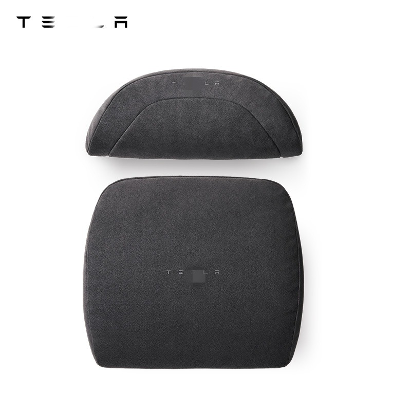 Tesla 공식 머리받침대 + 요추받침 세트