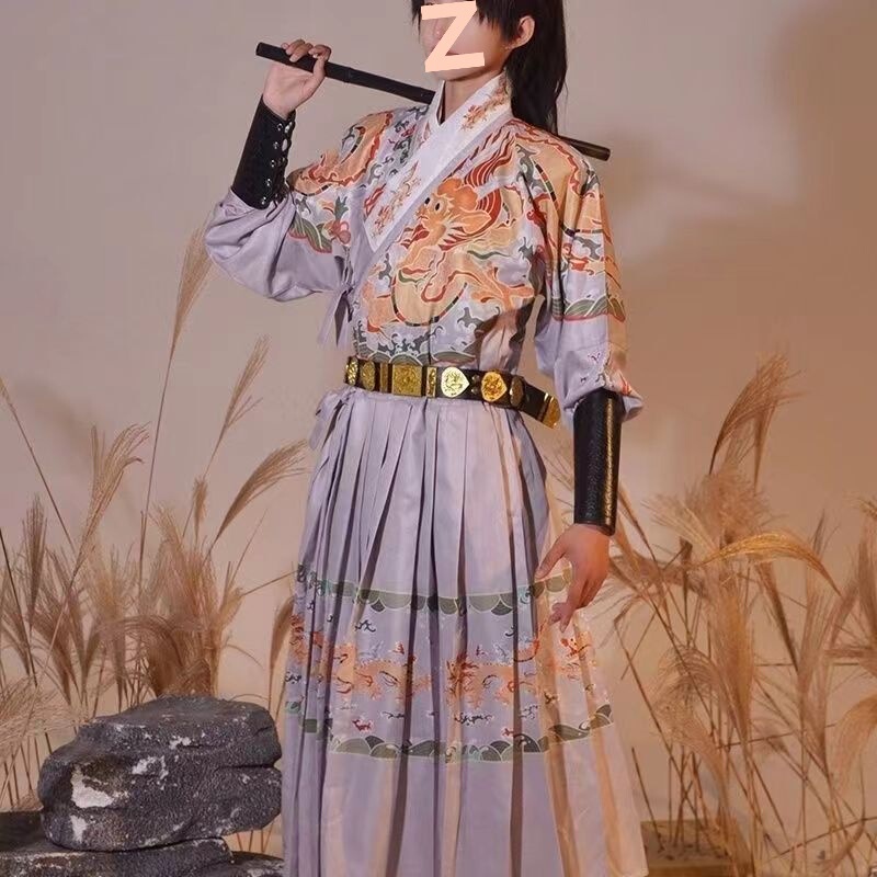 New Autumn and Winter Hanfu Ming-Style Flying Fish Costume for Men and Women, Couple's Matching Robe, Ming Dynasty Attire, Daily Ancient Costume Wholesale