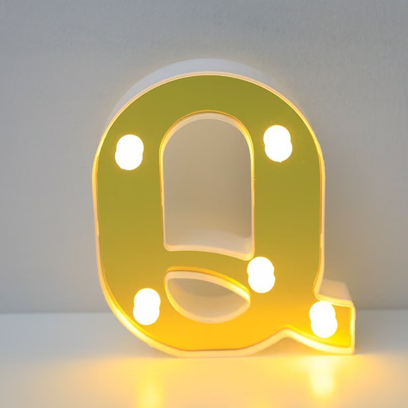 クロスボーダーLED発光文字26英字ライト小さなミラーゴールデンシーンレイアウト装飾雰囲気ライト|undefined