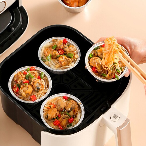 Aluminum foil bowl, aluminum foil cup, air fryer, aluminum foil plate, egg tart pastry, aluminum foil cup holder, oven, disposable household aluminum foil plate