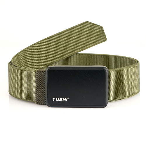 New tactical belt nylon workwear aluminum alloy buckle quick-drying pants belt outdoor canvas training inner belt wholesale