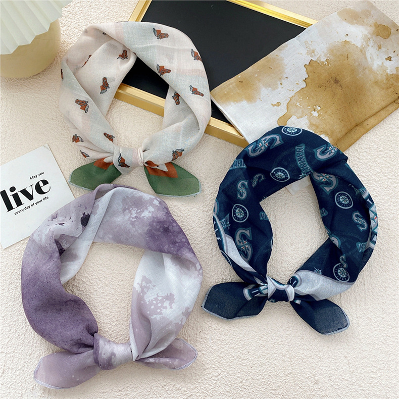 Nihaojewelry Korean Style Cotton Small Square Scarf Wholesale Jewelry display picture 29