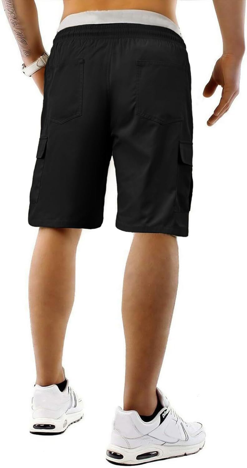Men's Breathable Cargo Shorts Quick Drying Multi Pocket Sports_voghion.com