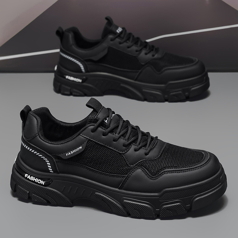 Zapatos de skate para hombres 2026 nueva primavera mallas transpirables zapatos casuales para hombres botas de suela gruesa para hombres zapatos para hombres