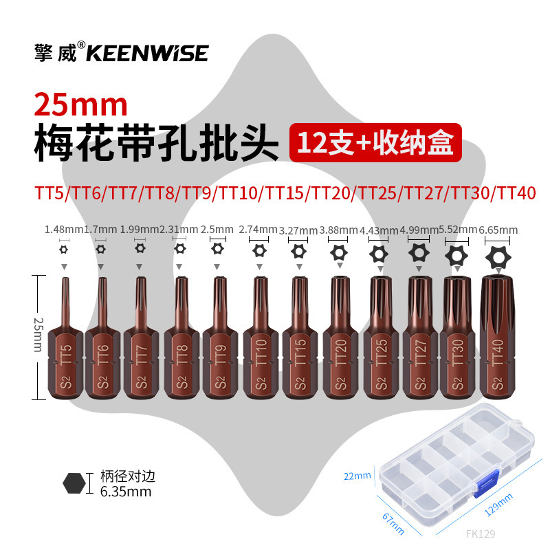 十字短批头套装超短内六角披头一字梅花带孔三角五星U型四方25mm|undefined