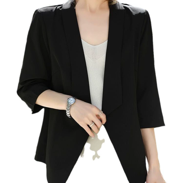 Autumn thin classic suit jacket, high-quality style, bright catchy style, plus size, fitted