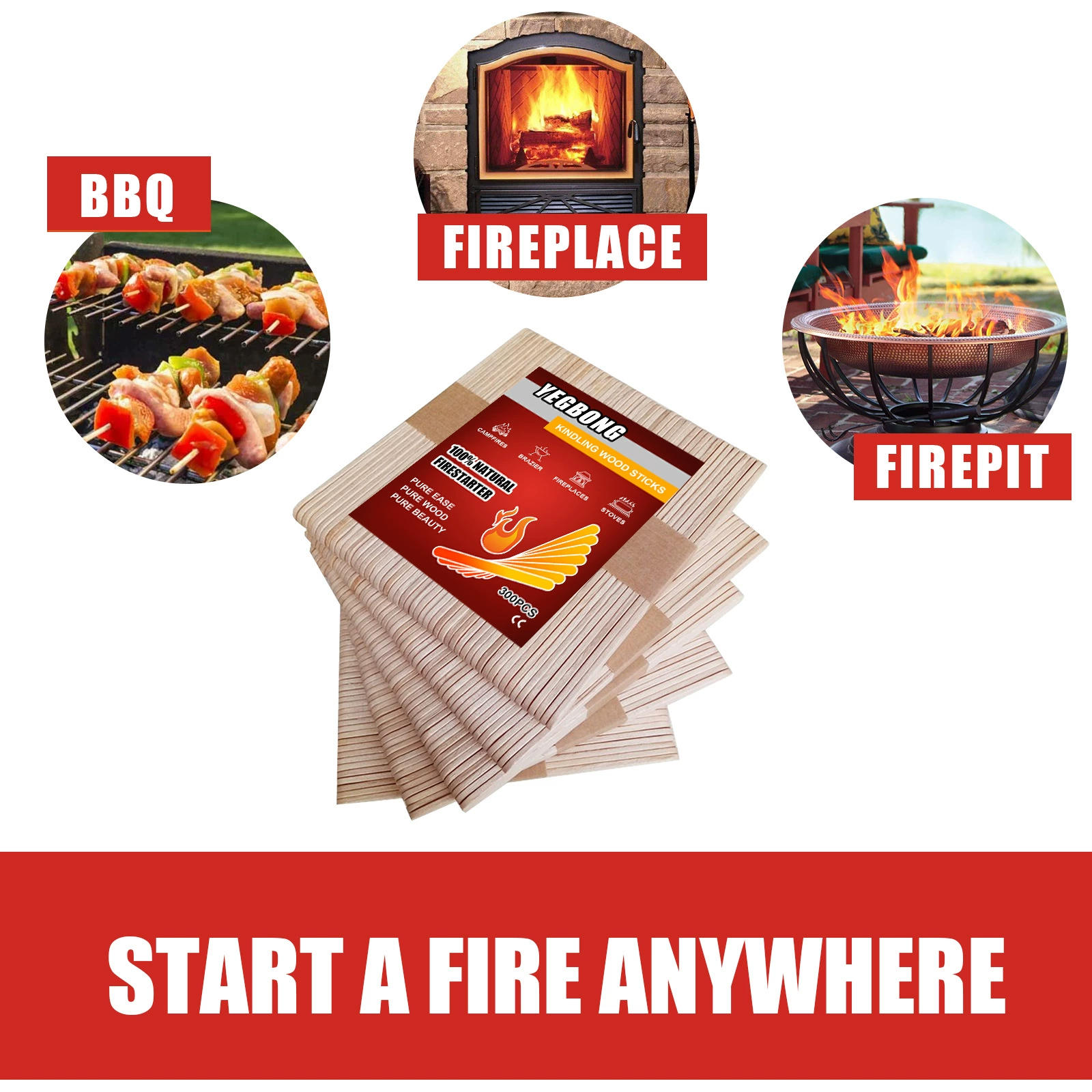 Kindling Wood Sticks палка зажигания дома на открытом воздухе барбекю камин зажигания деревянная палка воспламеняющийся огонь