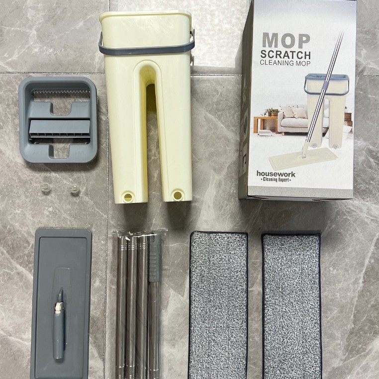 Mopo doméstico separación de aguas residuales Mopo seco y húmedo de doble uso raspado limpio Mopo perezoso