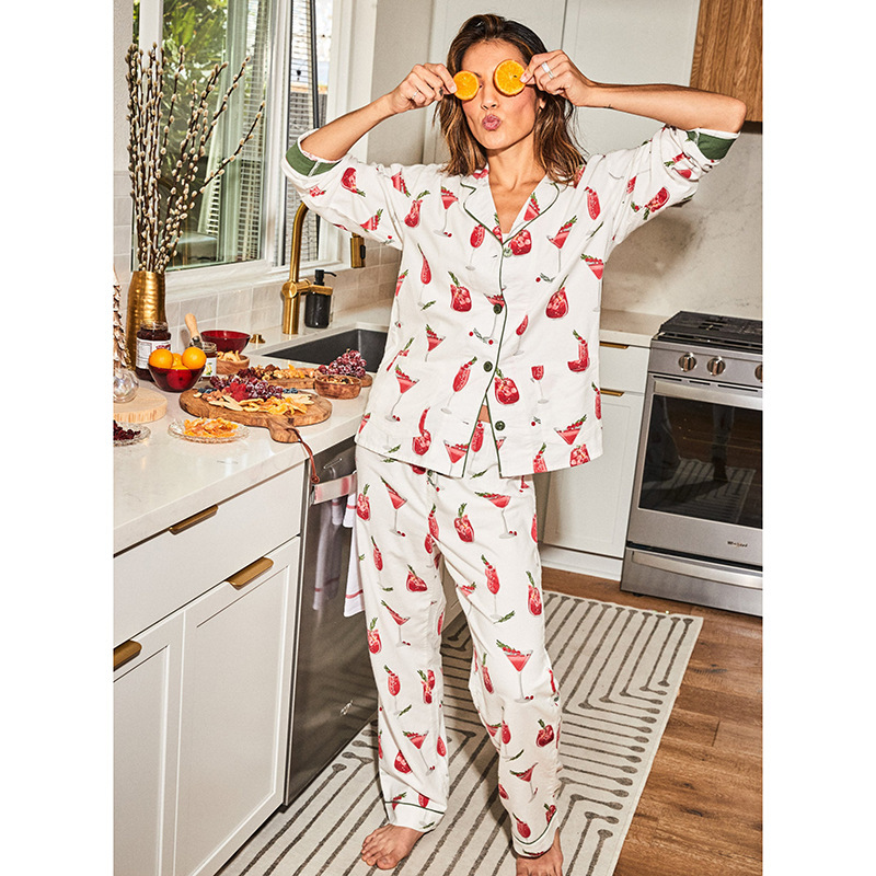 PJSawage秋冬保暖加厚磨毛棉质睡衣睡裤月子服家居服套装女 pjs|undefined