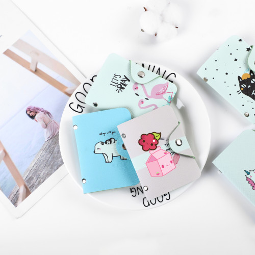 Cute, fresh, multi-card slot anti-degaussing card holder, bank card, ID card holder, girl’s compact ID holder