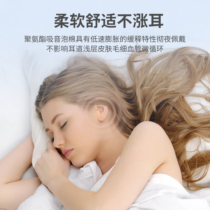 Tapones para los oídos para dormir con reducción de ruido cálido de Heinuoai, silenciosos, anti-ronquidos, anti-ruido, rebote lento, sin dañar los oídos, tapones para los oídos insonorizados