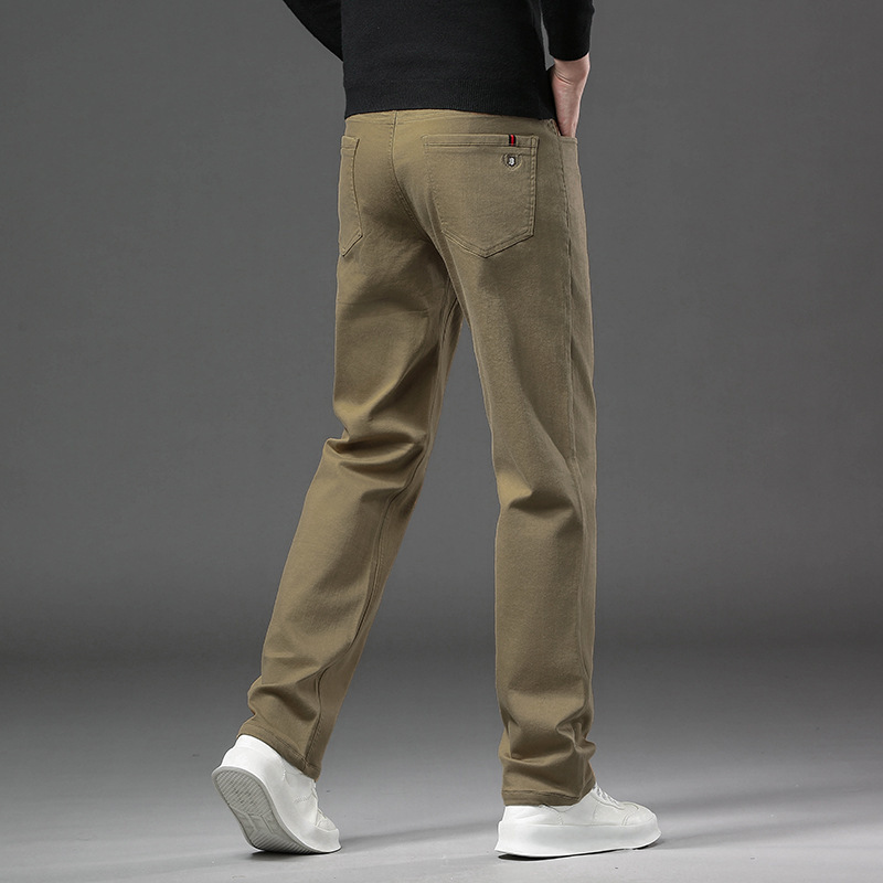 淘宝天猫代发秋冬厚款大码休闲裤男士宽松直筒商务西裤百搭长裤子