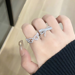 ins潮小眾簡約翅膀戒指天使之翼戒指輕奢飄帶時尚高級感百搭指環