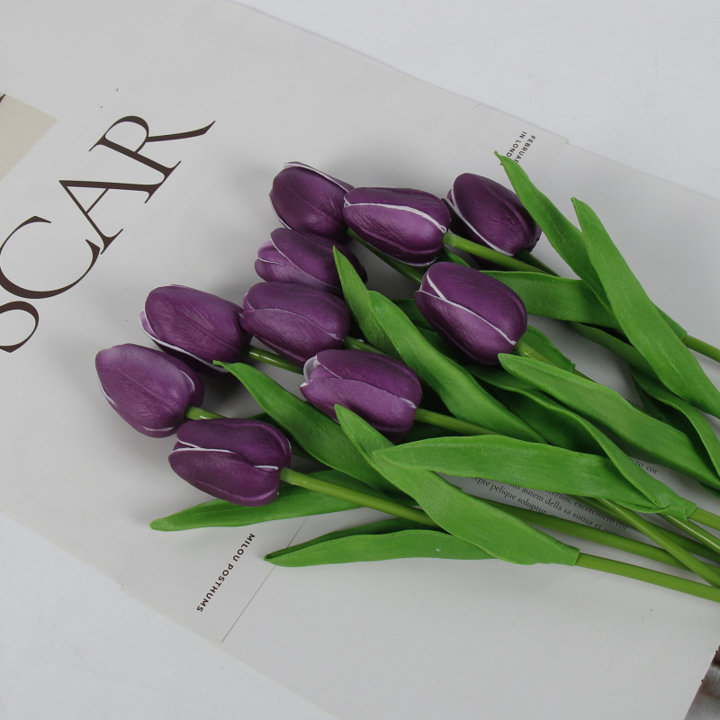 チューリップの造花の家の装飾puの手触りのシミュレーションの花の写真撮影のシミュレーションの造花のメーカーの卸売りの結婚祝いの手の花|undefined