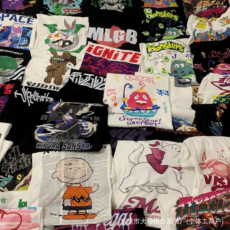 露店半袖TシャツレディースT直販卸売日本と韓国の夏大きいサイズゆったり万能レディースTシャツボトリングシャツトレンディブランド|undefined