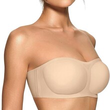 OEAK Womens Strapless Bras Push Up Bandeau Bra Non Slip Wire