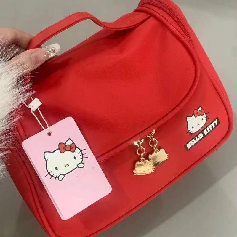 女性の見栄えの良い女性のための卸売新しいかわいい猫の化粧品バッグ、ポータブル大容量旅行用トイレタリーとスキンケア製品の収納|undefined
