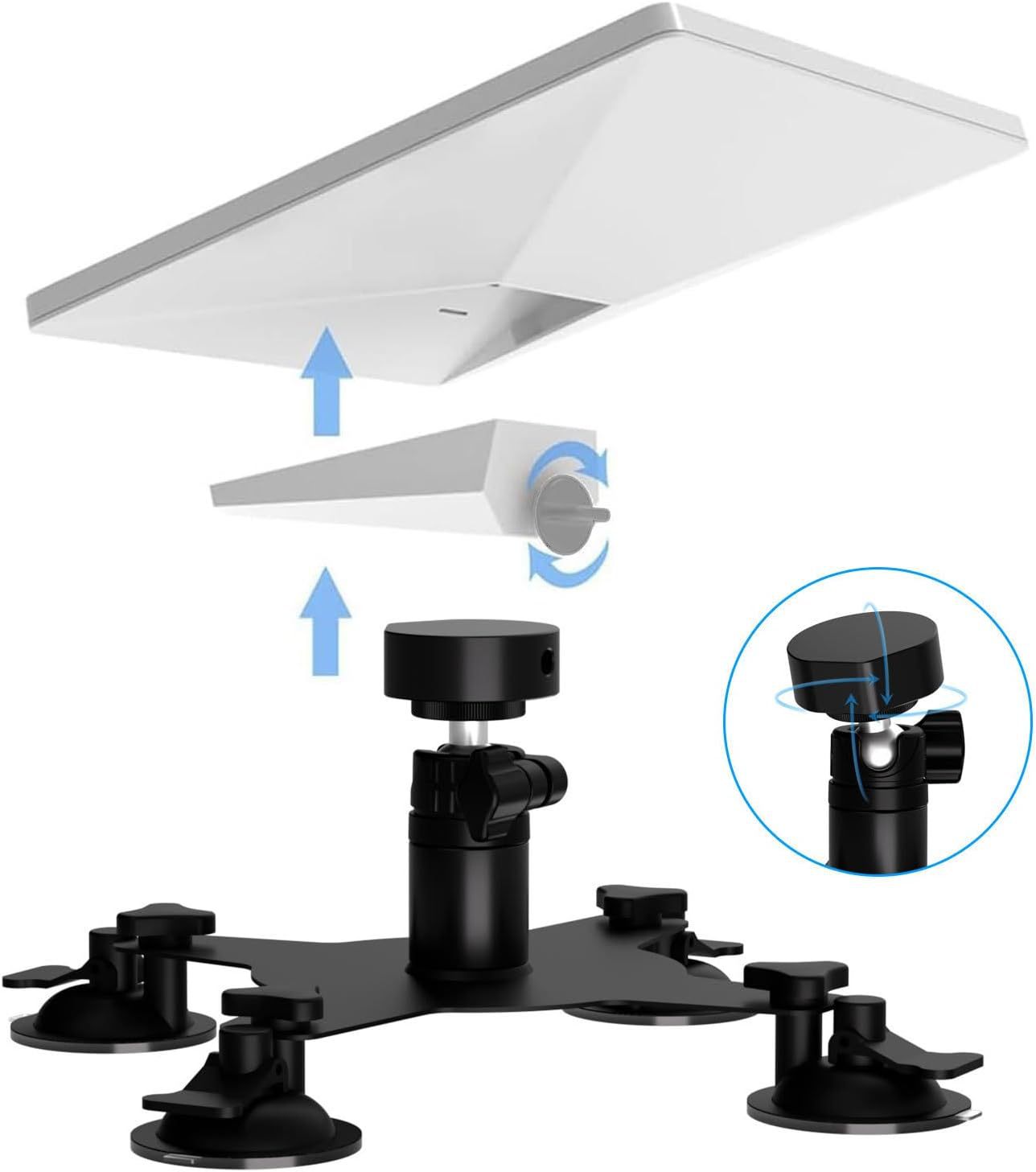 Cross-Border Hot-Selling Car Roof Suction Cup/Magnet Mount Mini Receiver Holder Outdoor Stand