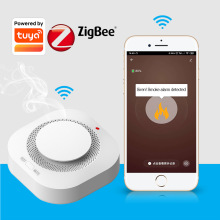 WiFi无线烟雾报警器Zigbee烟感探测器手机实时远程报警Tuya APP
