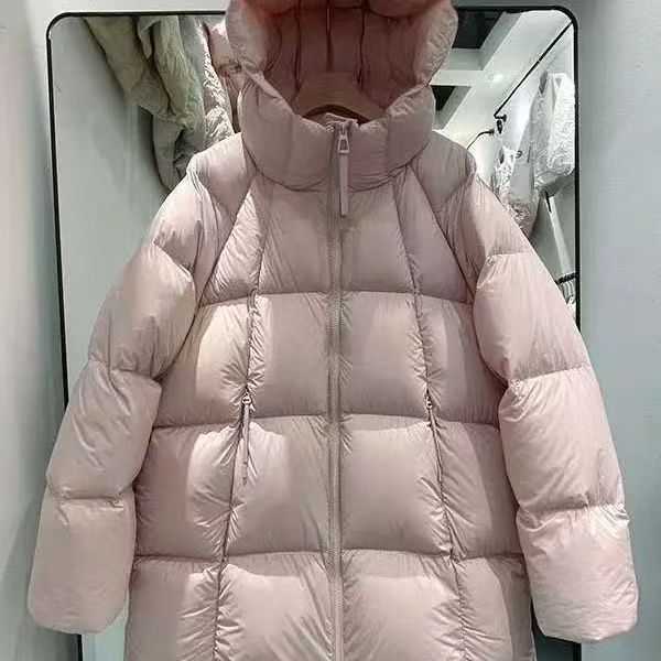 ChicShe 2025 Jiangnan By Puff Downless 90 White Goose Thickened Down Puffer Jacket Women Hooded Mid-Length Ultra-Light_voghion.com