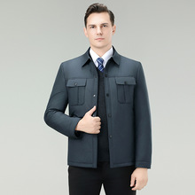 专柜正品男士保暖棉服2025年新款休闲百搭青中年男装免烫外套棉袄