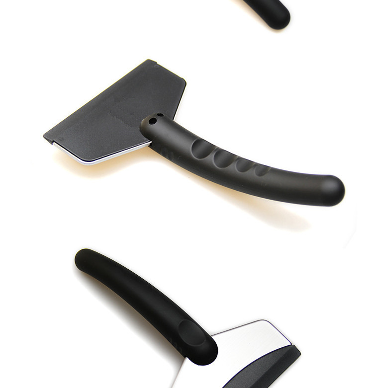 Stainless Steel Snow Scraper for Cars, Upgraded Version with Solid Matte Rubber-Coated Handle, Ice Scraper for Refrigerator