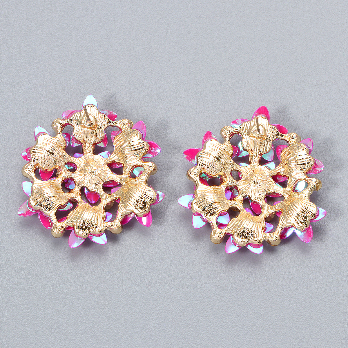 Simple Multicolor Flower Ball Stud Earrings display picture 6