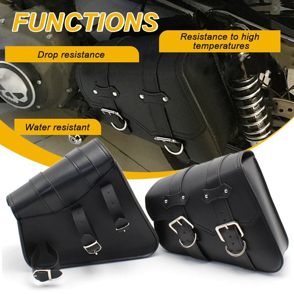 Motorcycle Side Saddle Bags Pu Leather Tool Bag