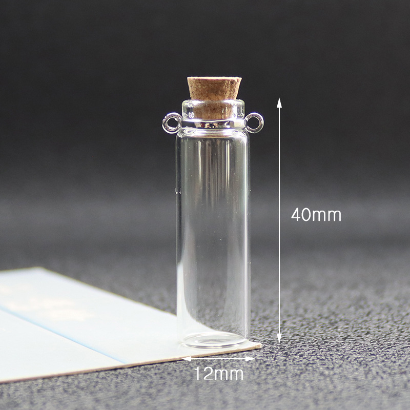 Transfronterizos para mini tapón desear botella colgante botella de vidrio colgante de doble colgante perfumes botella de piedra triturada