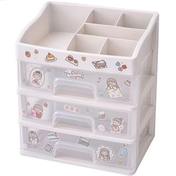 Large -capacity storage box drawer -type desktop makeup box…
