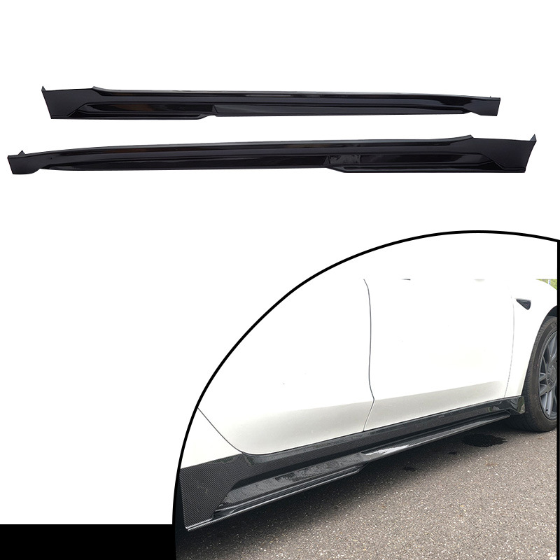 适用于焕新版特斯拉Model3 Side Skirt Modified Body Kit Trim Lever Protection for Tesla Model 3 (Big Surrounded) - gloss-black