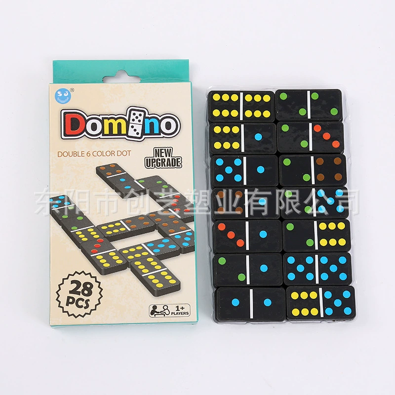 Домино цветная коробка DOMINO домино семейные развлечения настольная игра шахматы и карточные игрушки прямые продажи от производителя