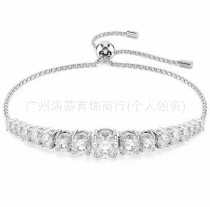 施家高版本恶魔之眼手镯采用施华洛元素世奇灵动方糖天鹅手链女环|undefined