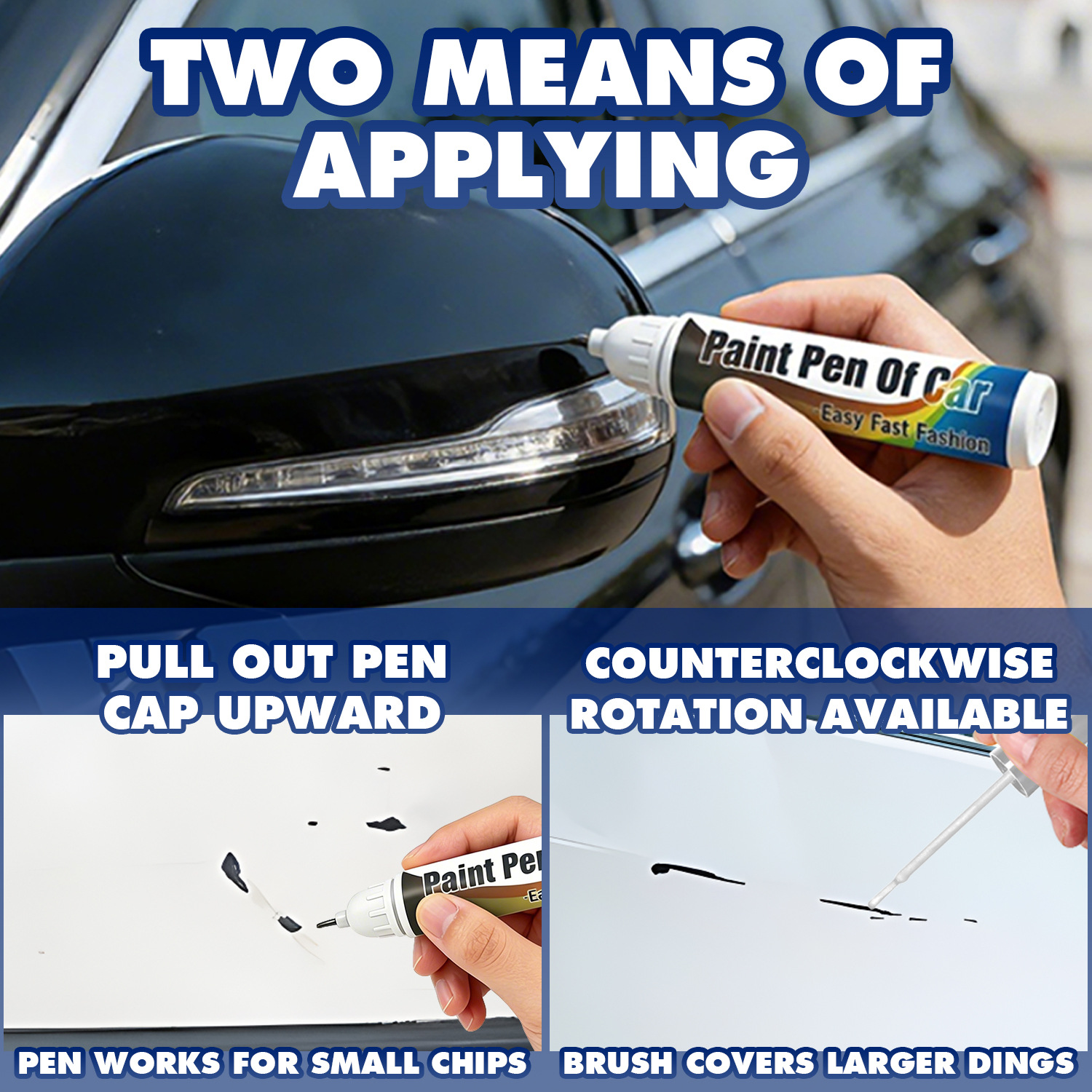 Cross-Border Car Paint Touch-Up Pen Brush Tip 12ml Car Paint Scratch Repair Pen Pearl White Glossy Matte Black
