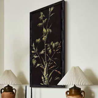 陌上花开装饰画客厅沙发背景高级感挂画玄关过道走廊ins风竹节框