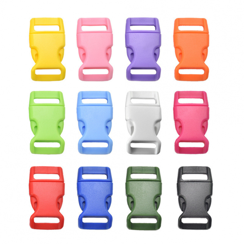 15mm Colorful Eco-Friendly Plastic Buckle Pet Collar Paracord Bracelet Webbing Luggage Buckle Accessories in Stock