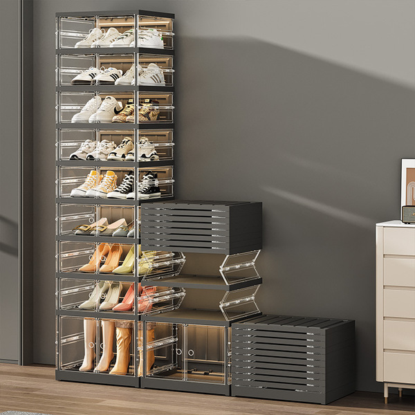 Transparent shoe cabinet