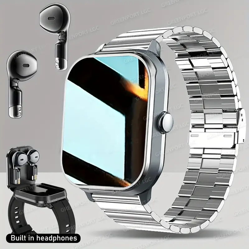 temu クロスボーダー人気スポーツ アウトドア スマートウォッチ D8 ツーインワン TWS Bluetooth 通話心拍数スポーツ睡眠