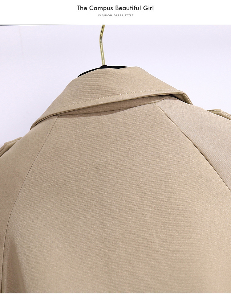 Trench elegante da donna petite stile britannico lunghezza media_voghion.com